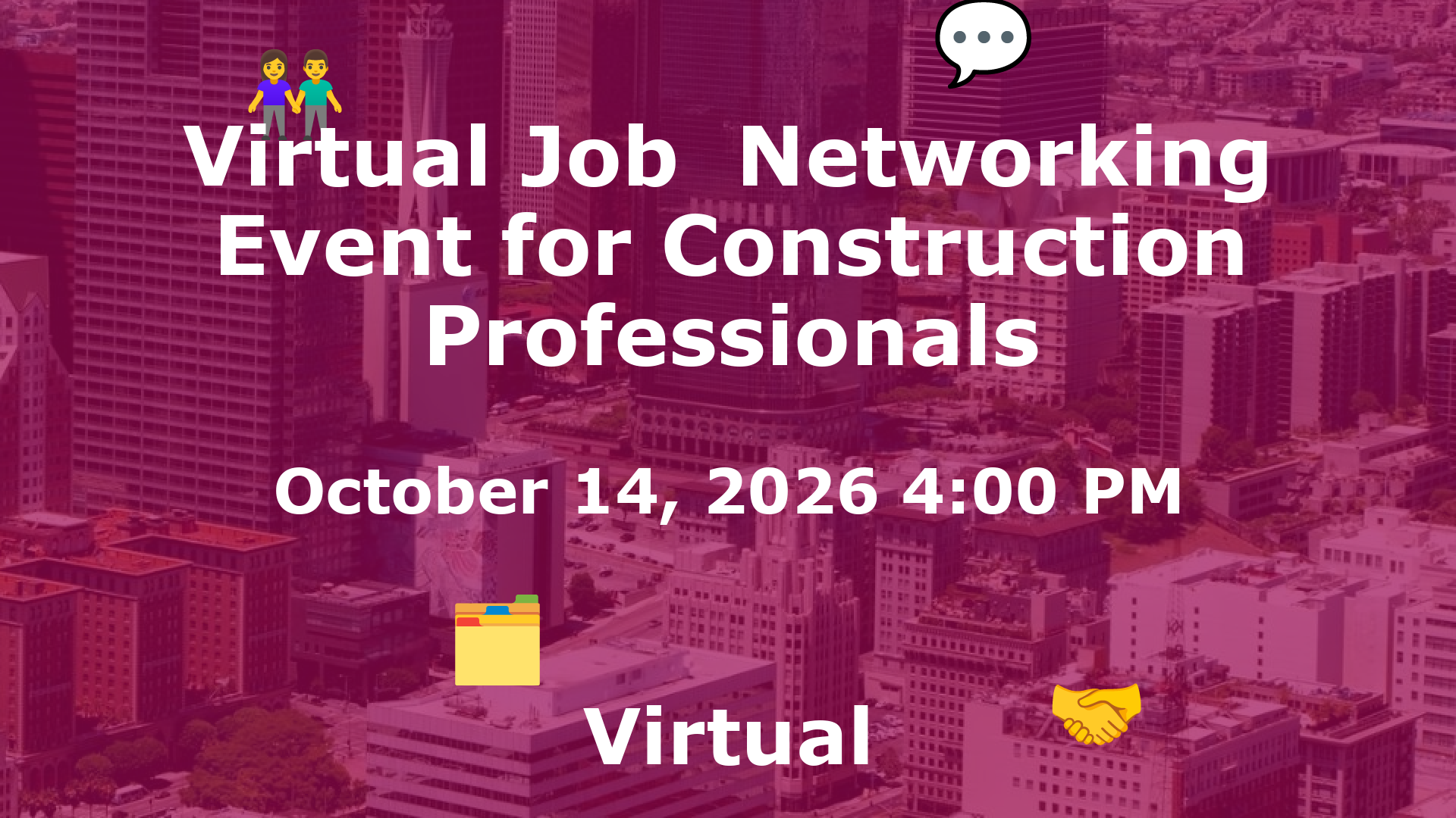 Virtual Job  Networking Event for Construction Professionals event image